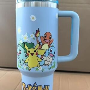 Pokémon Blue Character Travel Mug with Pikachu & Starters